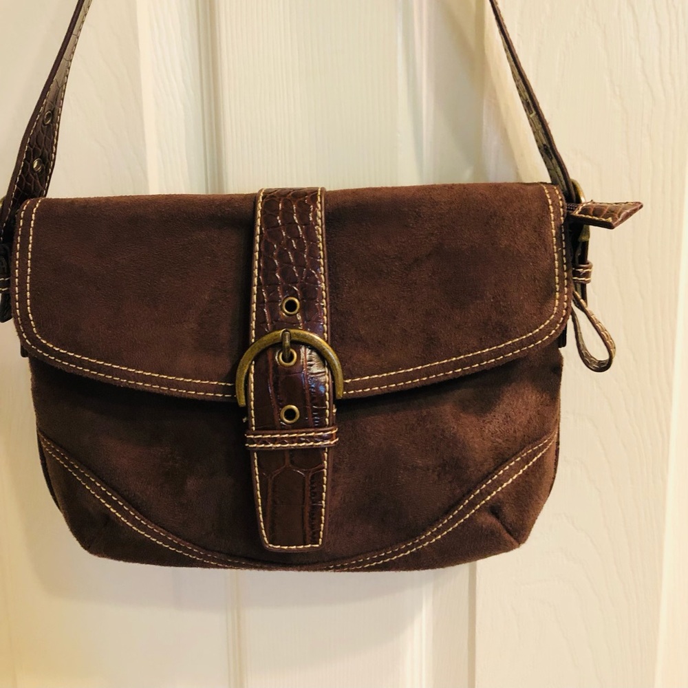 Suede purse - no brand